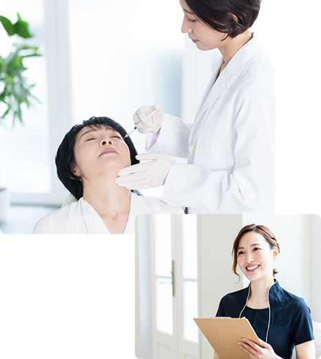 施術中とカウンセリングの画像